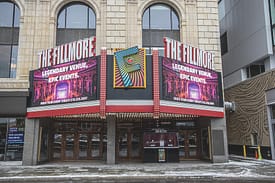 A large building with the words " the fillmore ".